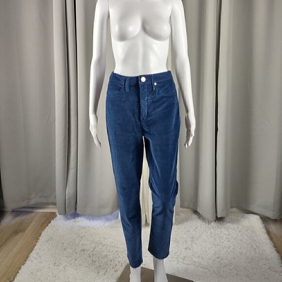 Seven7 Cotton Blue Ultra High Rise Skinny Corduroy 5 Pocket Jeans Size 10 (NWT) - Picture 1 of 12